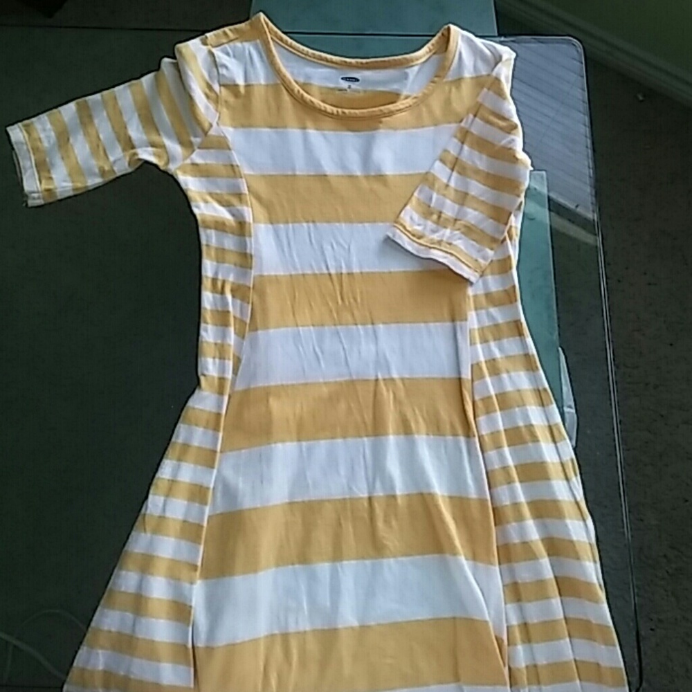 Yellow and white girls dress
